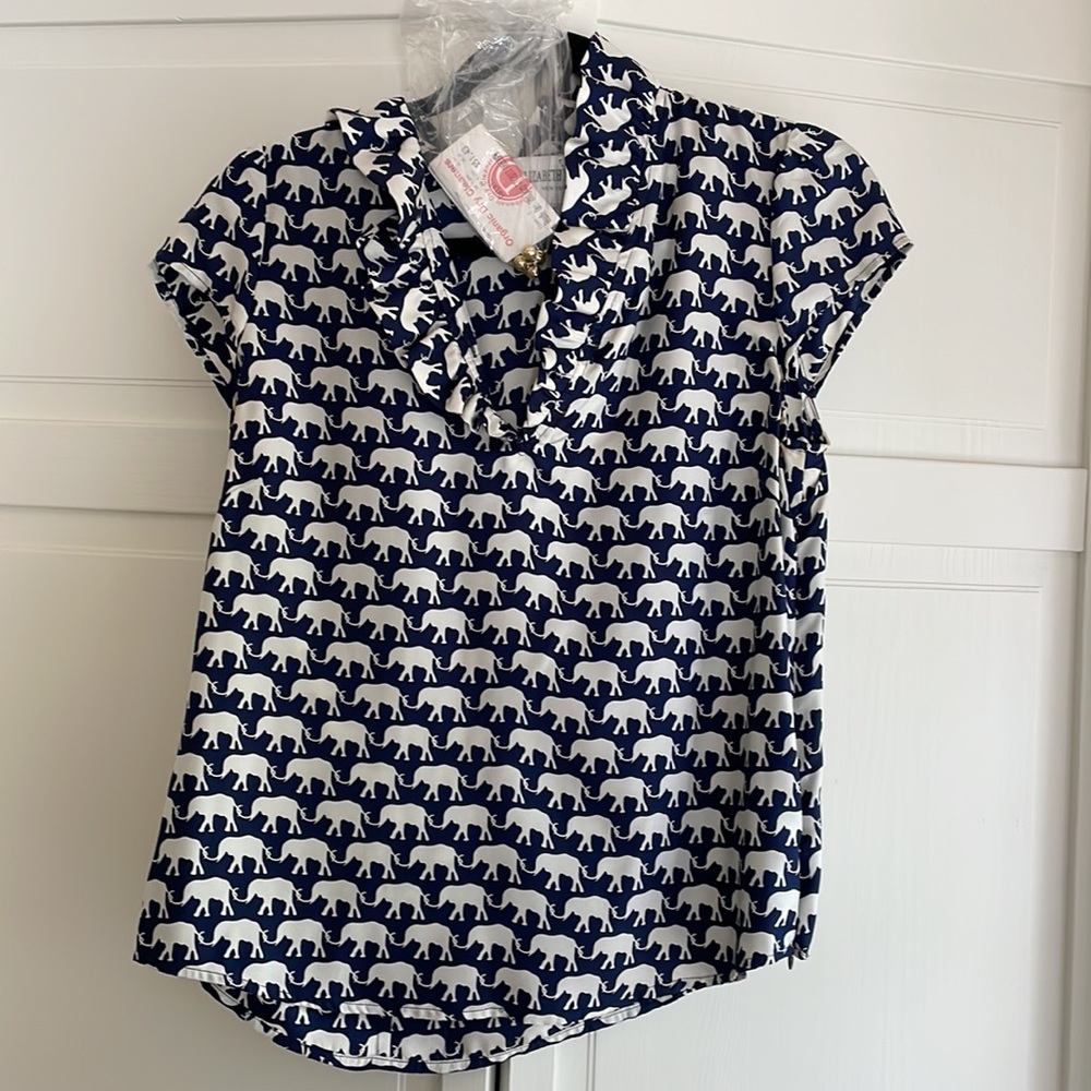 Elizabeth McKay elephant blouse